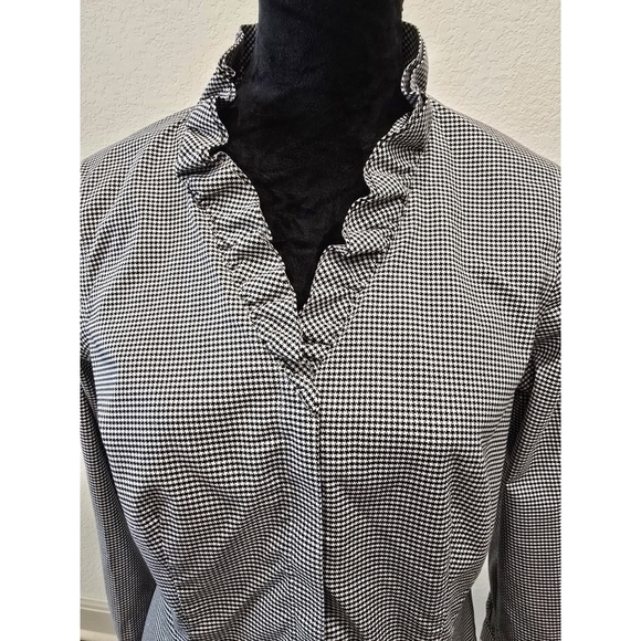 Brooks Brothers Women’s 6 Ruffle-Collar Stretch Supima Cotton Shirt Size 10 - Picture 3 of 9